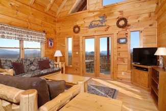 Pigeon Forge Cabin Living Room Area 